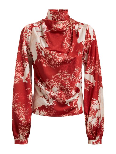 Chemisier Imprimé Guess All Over Rouge