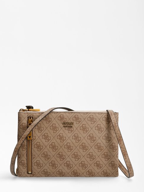 Naya 4g Logo Mini Sac à Bandoulière Marron Guess