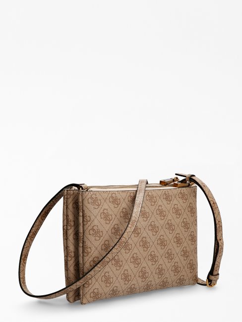 Naya 4g Logo Mini Sac à Bandoulière Marron Guess