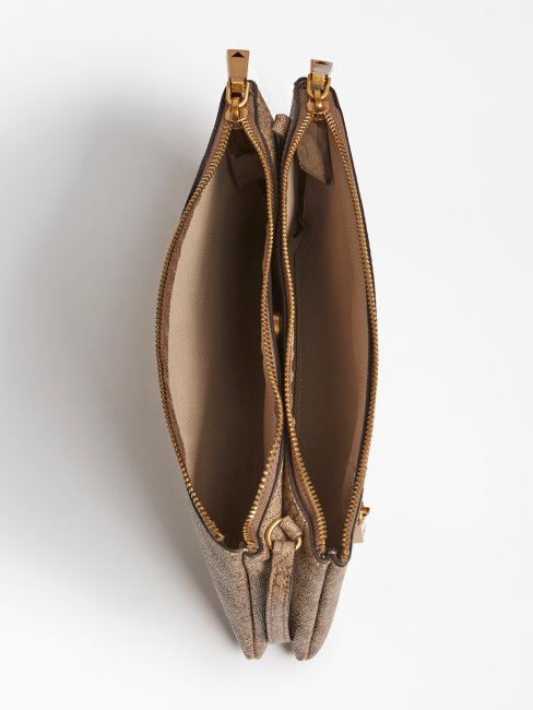 Naya 4g Logo Mini Sac à Bandoulière Marron Guess