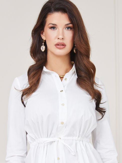 Blouse En Coton Marciano Crème Guess