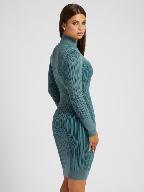 Robe Pull Guess Pétrole à Col Roulé