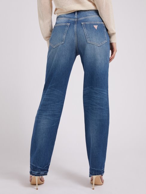 Pantalon En Jean Coupe Décontractée Guess Bleu Mode Nouvelle Tendance