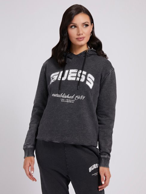 Sweat Gris Foncé à Logo Sur Le Devant