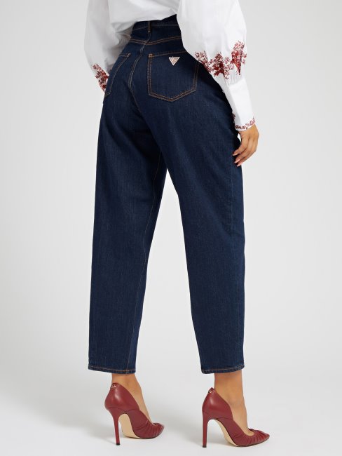 Guess Pantalon Denim Coupe Décontractée Bleu Foncé