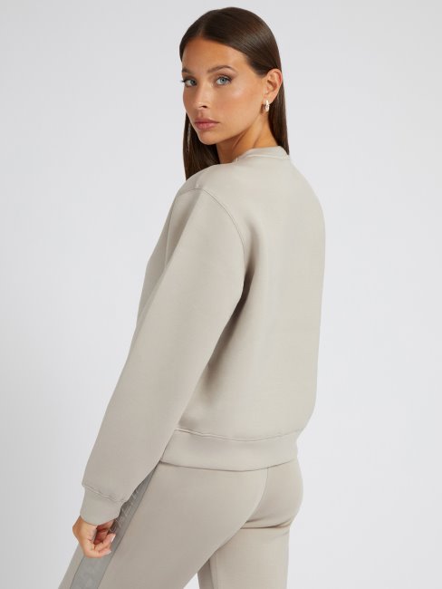 Sweat Beige à Logo Devant Guess
