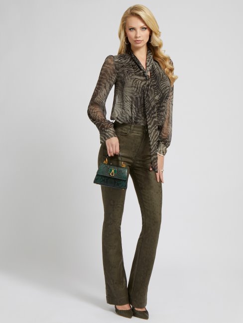 Chemisier Imprimé All Over Guess Vert Multi
