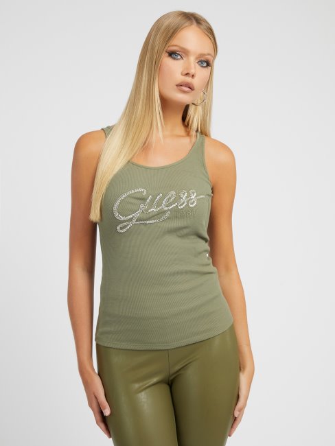 Débardeur à Logo Strass Guess