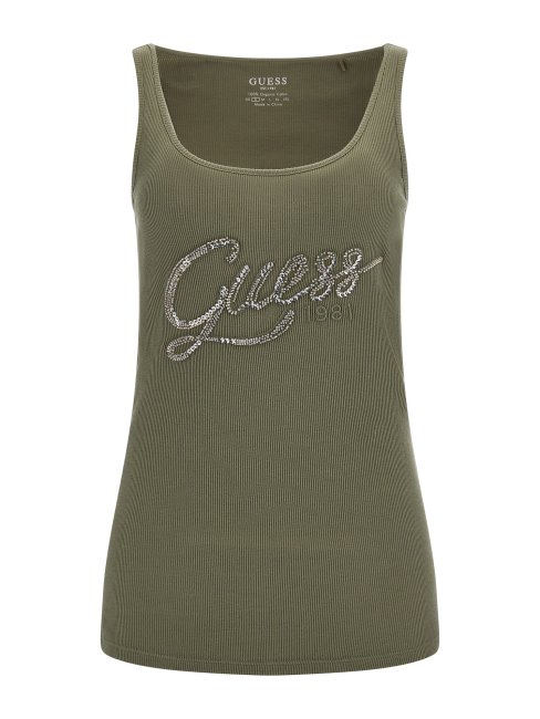 Débardeur à Logo Strass Guess