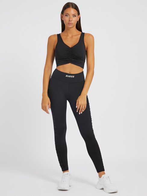 Guess Legging Détails Drapés Noir