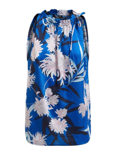 Guess Bleu Multi Marciano Haut Imprimé Sur L'ensemble