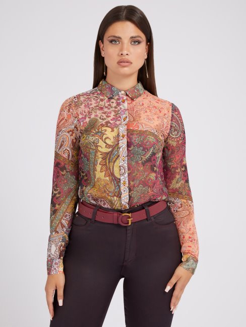 Chemise Imprimée Guess Rouge