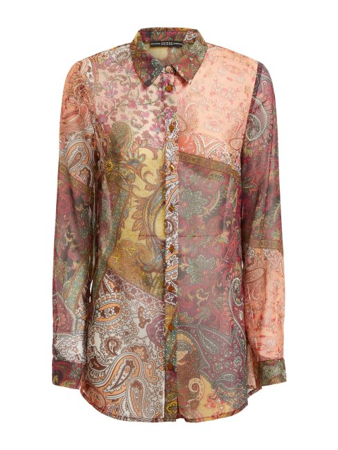 Chemise Imprimée Guess Rouge