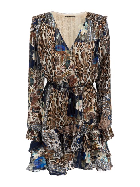 Robe Imprimée Guess Sur L'ensemble Bleu Multi