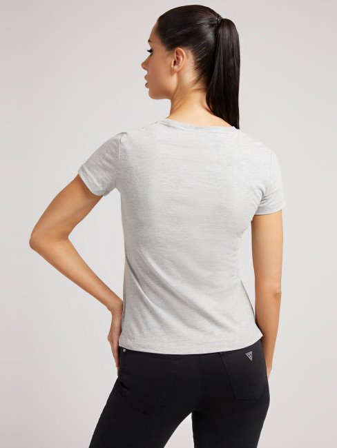 Tee Shirt Logo Icone Gris Guess