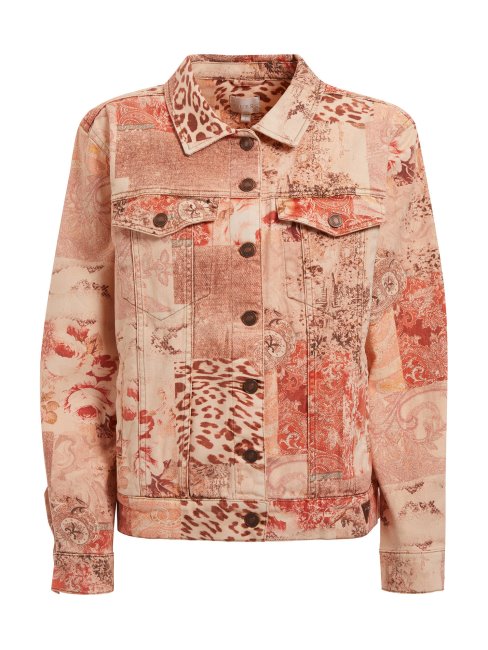 Veste En Jean Imprimé All Over Guess Multi Rose