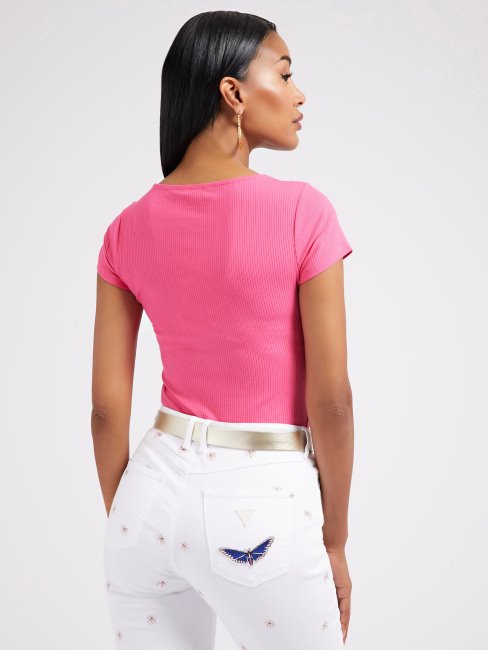 Top Boutons Bijou Guess Fuchsia