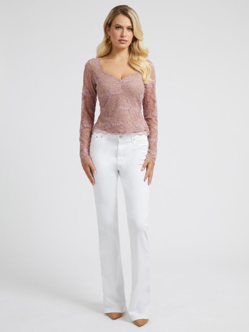 Top En Dentelle Lilas Guess