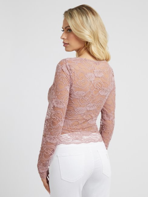 Top En Dentelle Lilas Guess