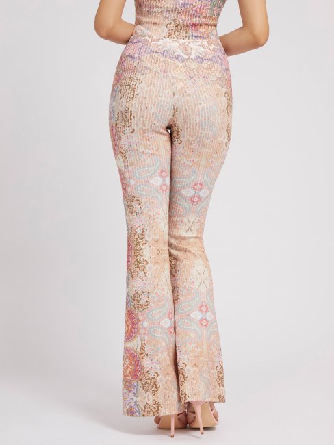 Guess Pantalon Chandail à Imprimé Cachemire Multi Rose