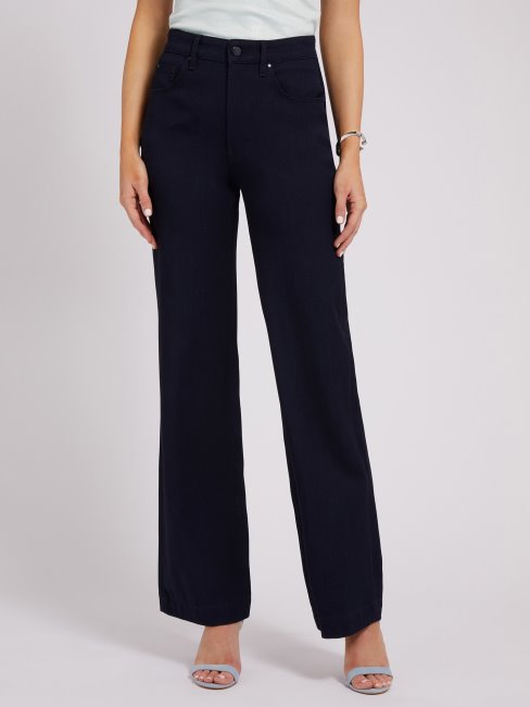 Pantalon Denim Coupé Palazzo Bleu Guess