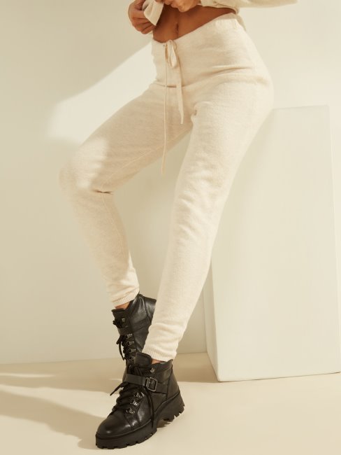 Pantalon De Jogging En Maille Crème Guess
