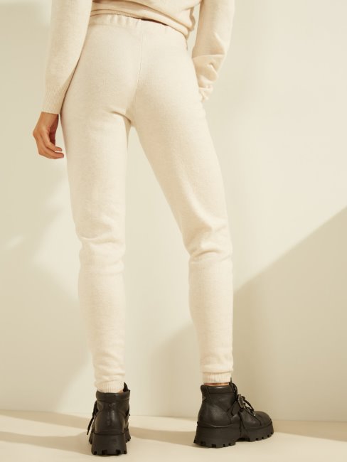 Pantalon De Jogging En Maille Crème Guess