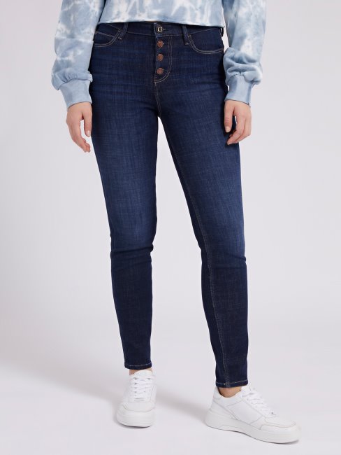 Guess Skinny Fit Denim Pantalon Bleu Tendance De La Mode