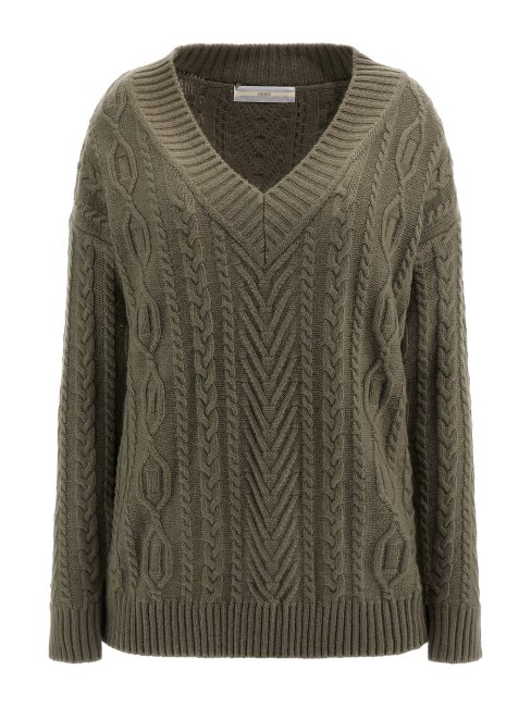 Guess Pull En Laine Mélangée à Torsades Vert