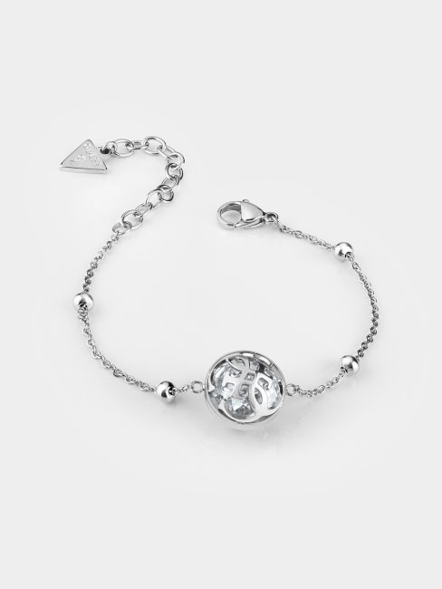 4g Logo Boule' Bracelet Argent Guess