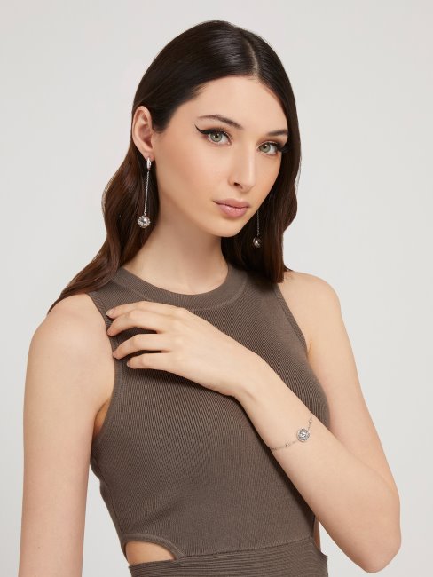 4g Logo Boule' Bracelet Argent Guess