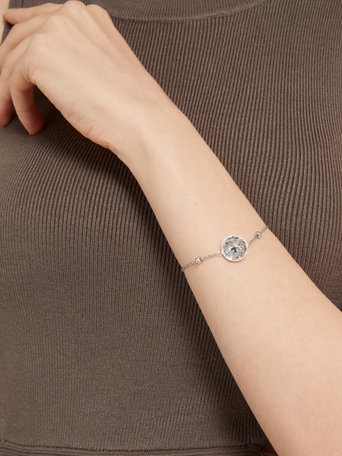 4g Logo Boule' Bracelet Argent Guess