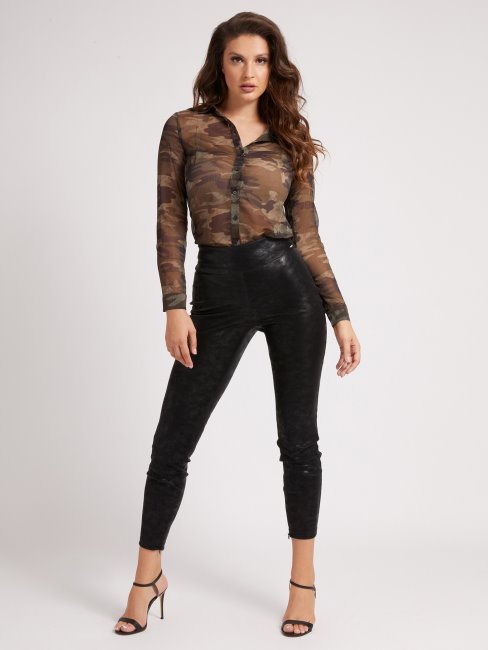 Chemise Froissée Imprimée Guess Vert