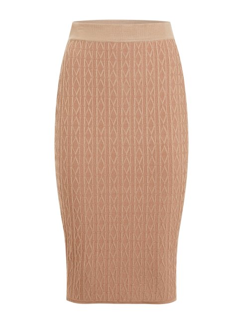 Jupe Pull En Jacquard Beige Guess Marciano