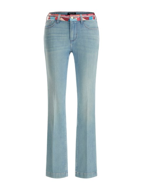 Guess Marciano Pantalon Droit En Denim Bleu