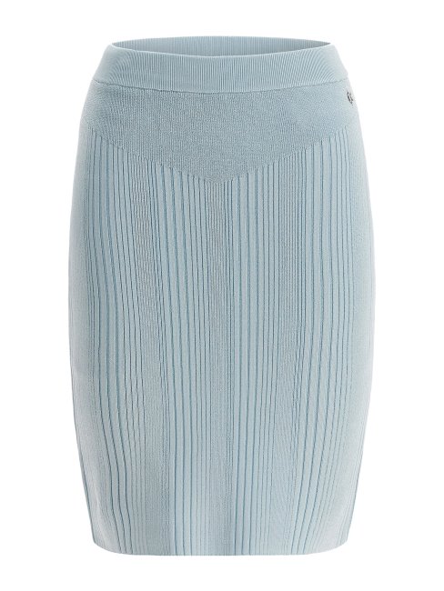 Pull Bleu Clair Jupe Côtelée Guess