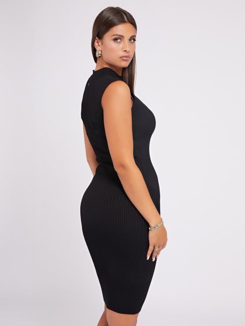 Robe Pull Ajourée Guess Noir