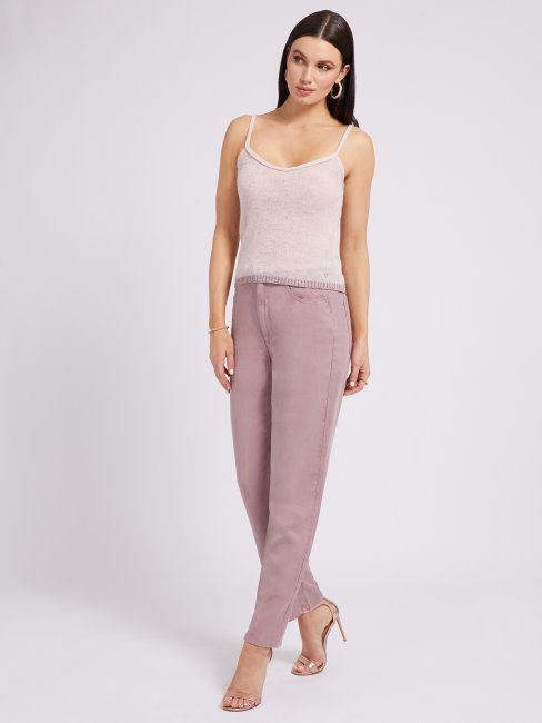 Guess Top Pull En Fil Lurex Rose