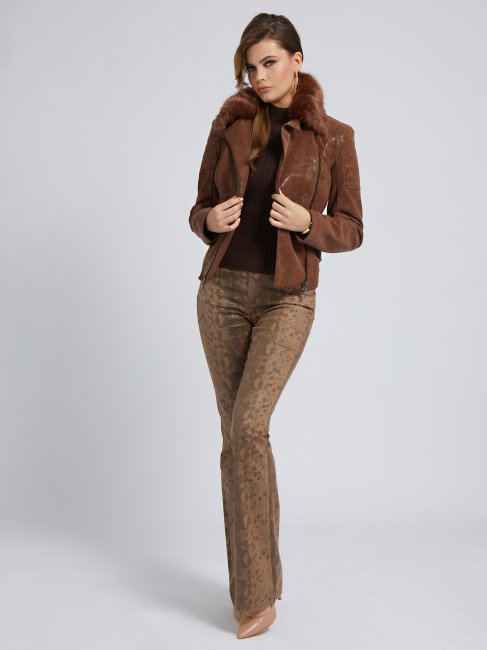 Veste Simili Cuir Guess Marron