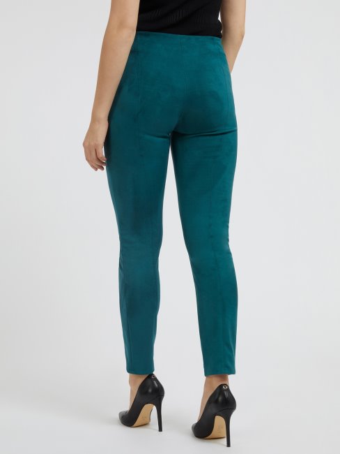Legging Bleu Guess En Simili Daim