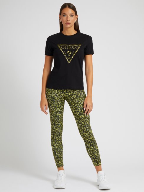 Legging Imprimé All Over Blanc Multi Guess