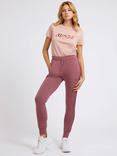 Tee Shirt Logo Devant Rose Guess