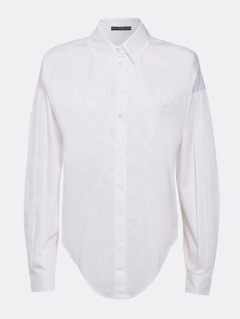 Chemise Noeud En Coton Blanc Guess