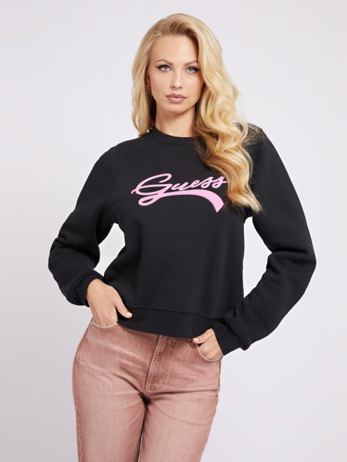 Sweat Noir Logo Devant Guess New Trend