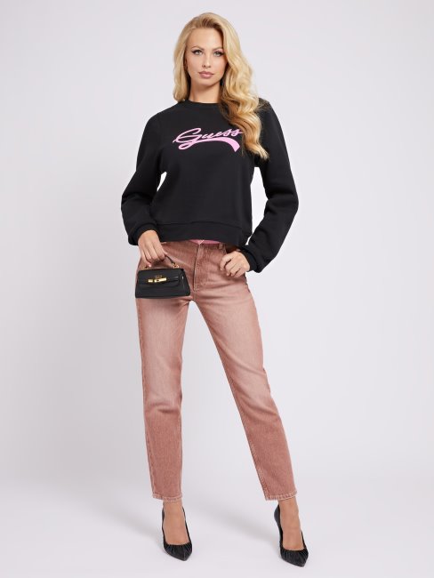 Sweat Noir Logo Devant Guess New Trend