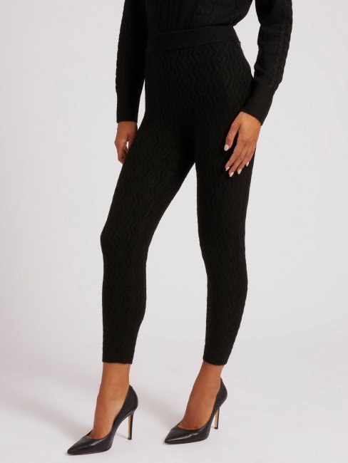 Legging Pull Guess Noirs à Torsades
