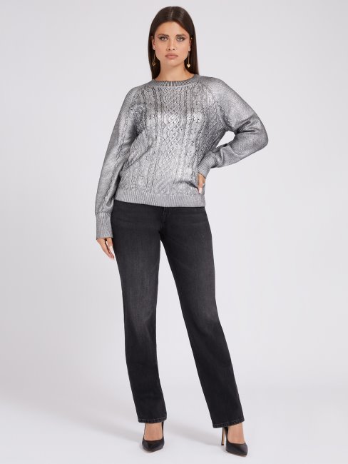 Guess Pull Effet Métal Argenté