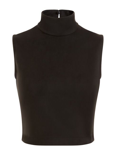 Crop Top En Faux Suède Noir Guess