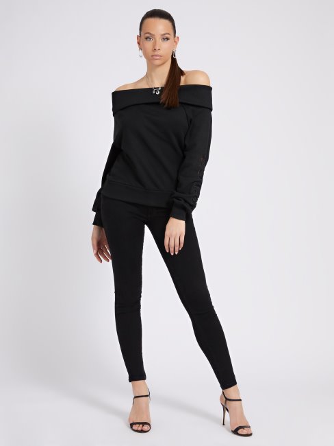 Guess Sweat Noir à Une épaule