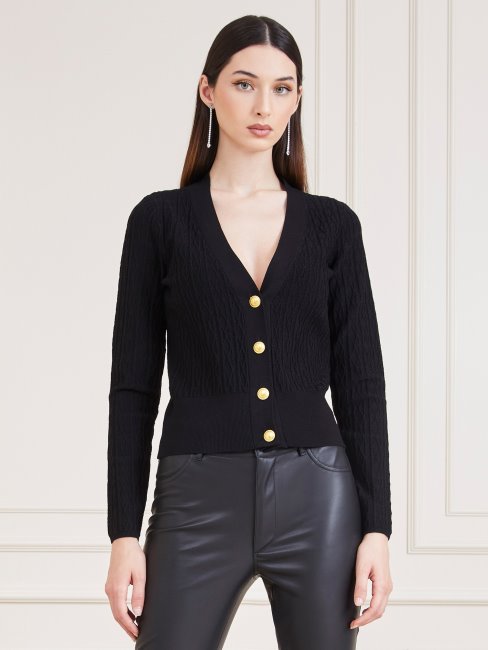 Cardigan Marciano Jacquard Noir Guess
